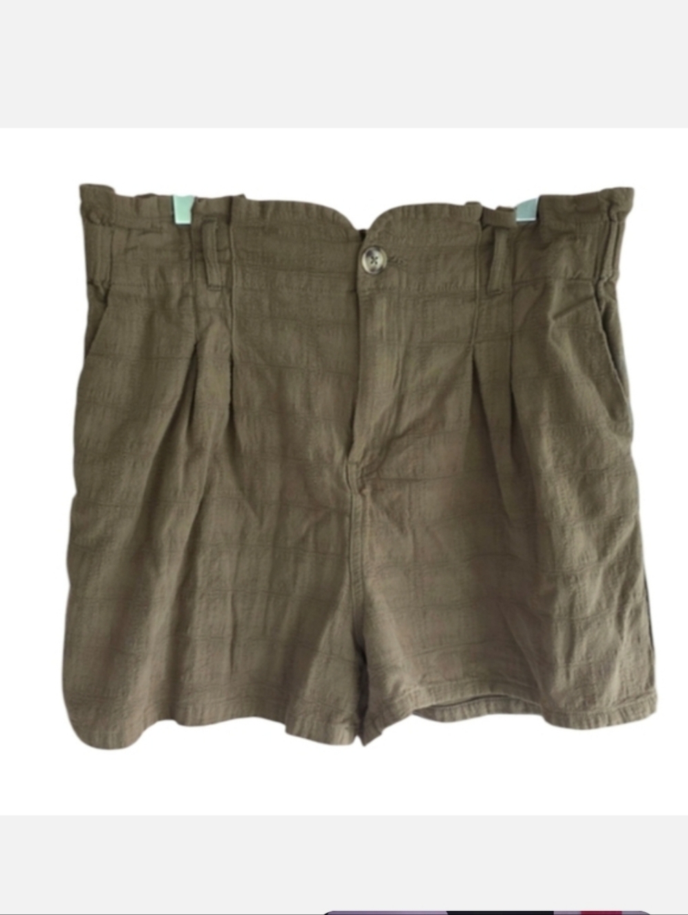 Cabincore Weekend Casual Shorts Good Luck Gem Green High Waist Shorts